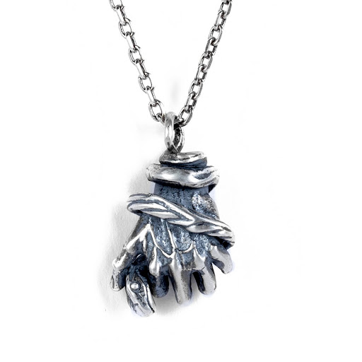 Title 1, 925 Sterling Silver Punk Gothic Snake Hand Pend...