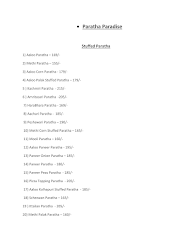 Paratha Paradise menu 1