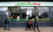 A mobile phone care centre operated by Safaricom in the central business district of Kenya's capital Nairobi in this file picture.