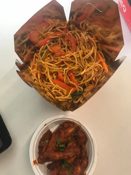 Veg Singapore Noodles & Kung Pao Paneer