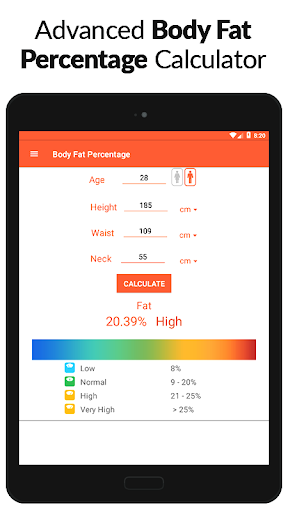 BMI Calculator - BMI, BMR  Body Fat Calculator