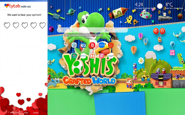 Yoshi Yoshi's Crafted World Wallpaper New Tab