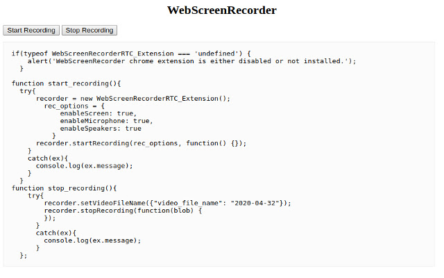 WebScreenRecorder