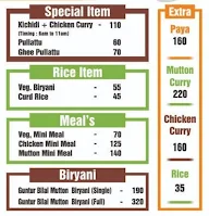 Mahadev Tiffins - Biryani menu 1