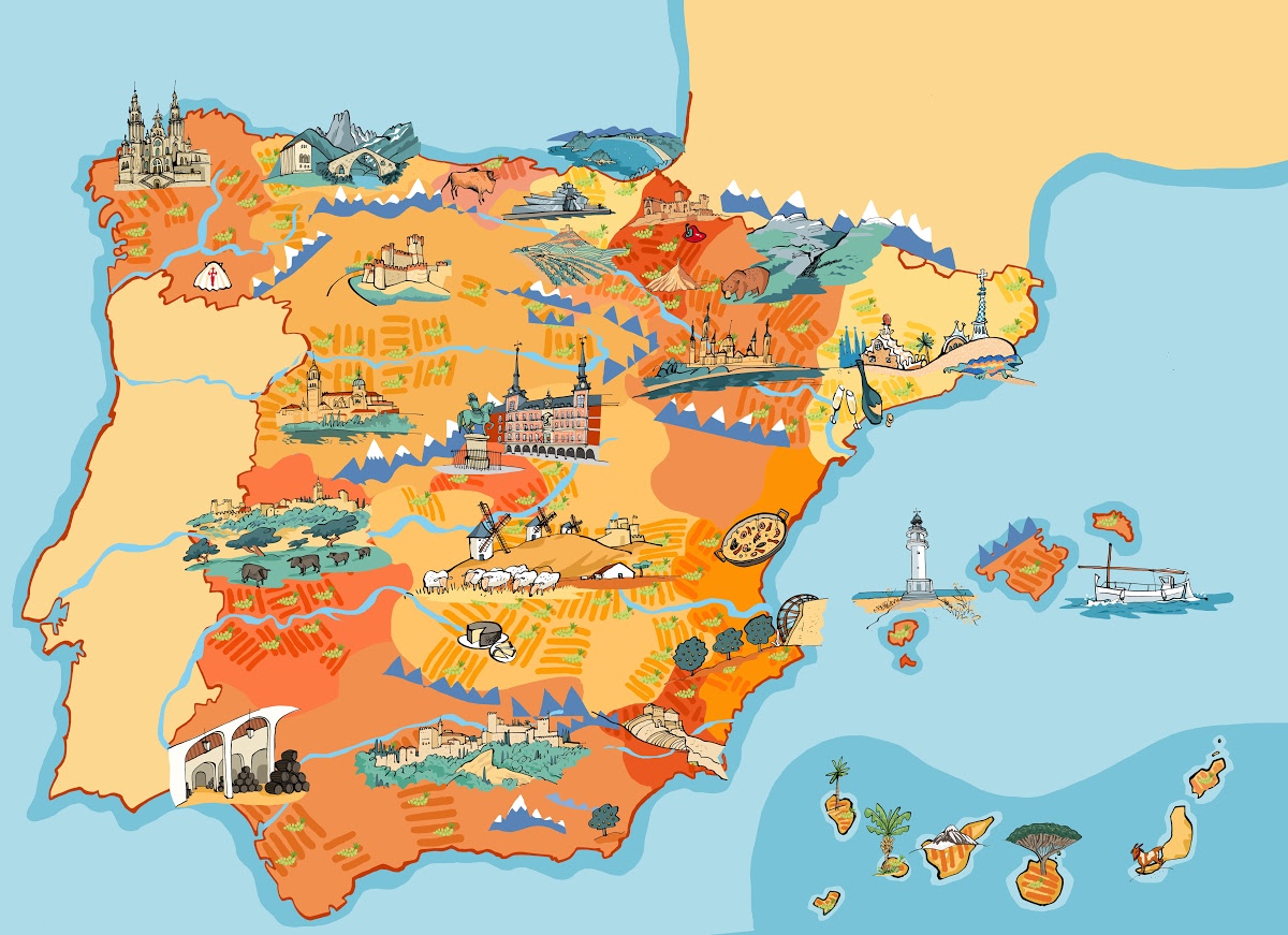 スペインワインの地図 Google Arts Culture