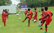 Swallows FC  training  for  Nedbank Cup last 32  against Maritzburg United  in  North-West University