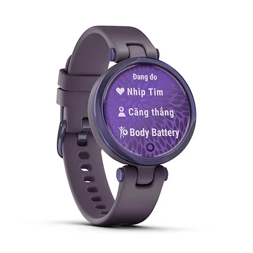 Đồng hồ thông minh Garmin Lily, KOR/SEA, Đen quả mọng, Tím Orchid đậm, Dây silicon, 010-02384-52