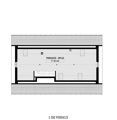 E-282 - Rzut poddasza do adaptacji