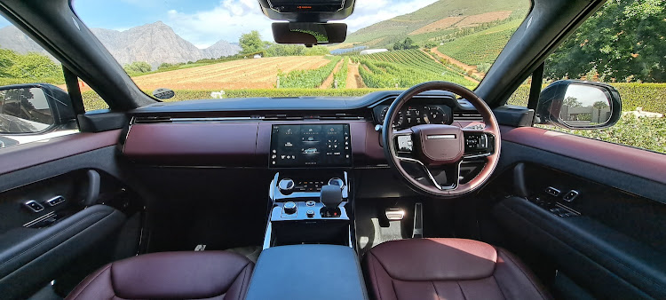 Range Rover Sport interior.