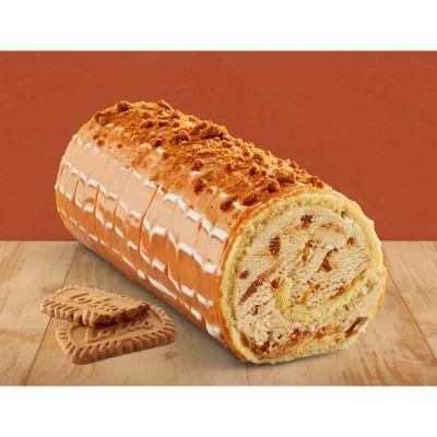 Lotus Biscoff Roll Cake