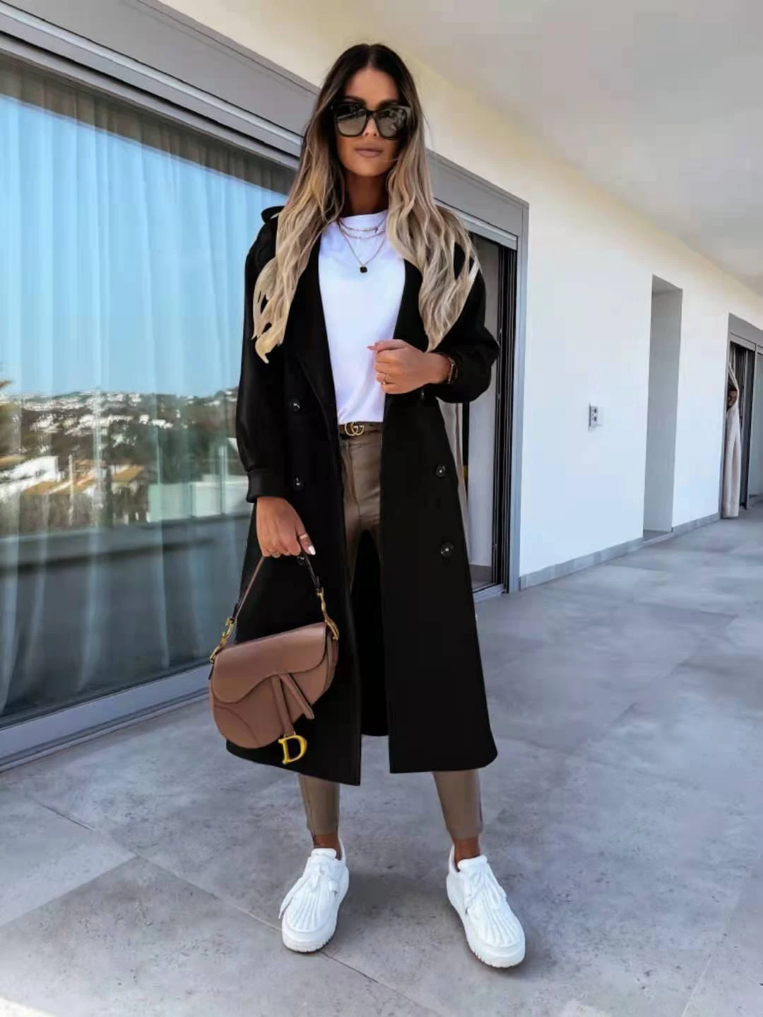 Title 2, Manteau Nizi femme à col tailleur et double bou...