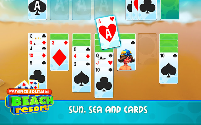 Patience Solitaire Beach Resort - Card Game chrome extension