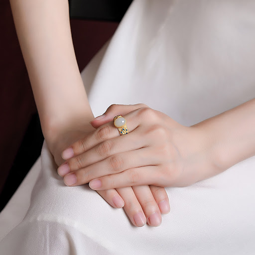 Title 5, Sterling Silver Gold Plated Wada Craft Ring, an...