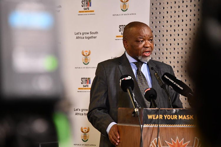 Mineral resources and energy minister Gwede Mantashe briefing members of the media on the latest developments in the energy sector on Thursday. File photo.