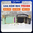 Loa Kèm Mic Karaoke Bluetooth Ys108 Bass Êm Công Suất 15W Kèm 1 Micro, Pin Sạc Dung Lượng Cao Sử Dụng Loa Liên Tục Từ 3 - 5 Giờ