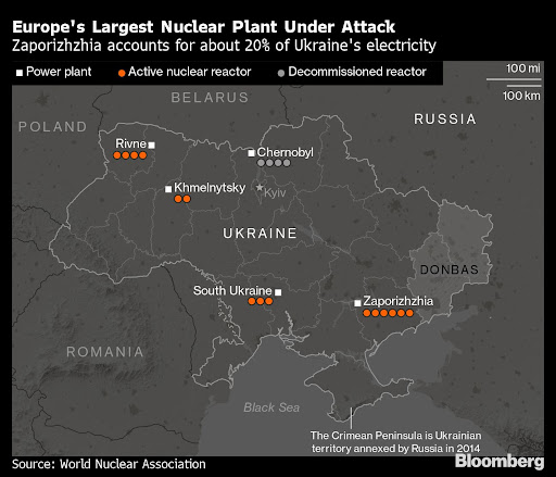 Russian shelling briefly ignited a fire at Europe’s largest nuclear power plant in eastern Ukraine early on Friday, Ukrainian officials said, raising the stakes in Vladimir Putin’s invasion as his forces bombarded cities across the country.