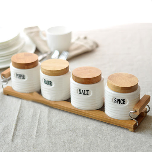 Title 1, New Pure White Ceramic Seasoning Pot Set. Keep ...
