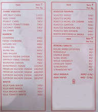 Mohanlal S Mithaiwala menu 1