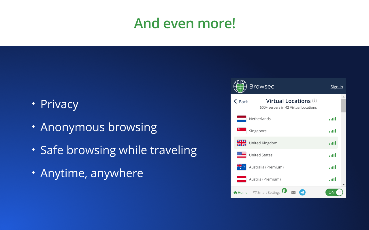 Browsec VPN - Free VPN for Chrome Chrome Extension Image 4