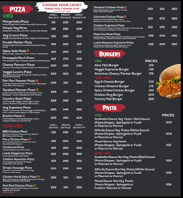 E2P  Pizza And Burger menu 