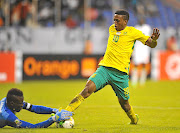 Luther Singh,  challenged here by Senegal keeper Lamine Sarr  during the U20 African Cup of Nations in Zambia, had a good year.  