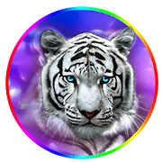 White Tiger Purple Theme  Icon
