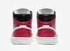 air jordan 1 mid wmns black/white-noble red