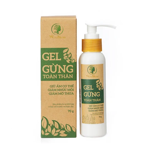 Gel gừng toàn thân massage trị đau nhức, phù nề Wonmom 70g