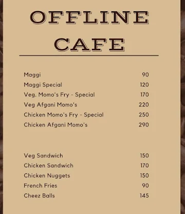Offline Cafe menu 