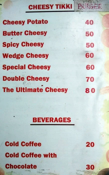 Burger Forever menu 