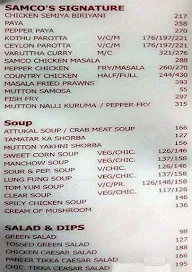 Samco menu 1