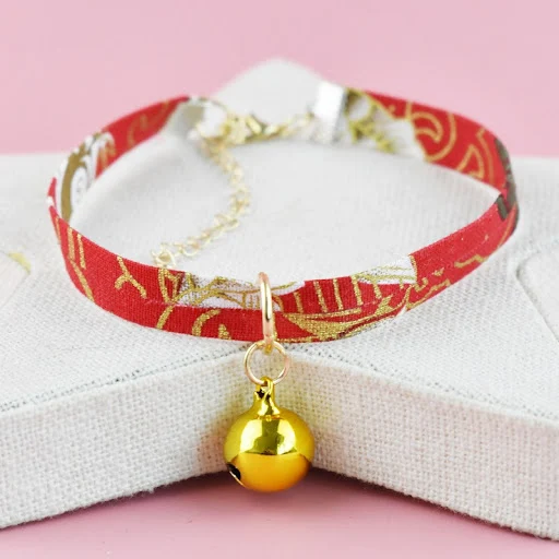 Cat Collars With Bell Pendant Adjustable Puppy Kitten Necklace Cartoon Cats Collars With Bells Cat Accessories Pet Supp