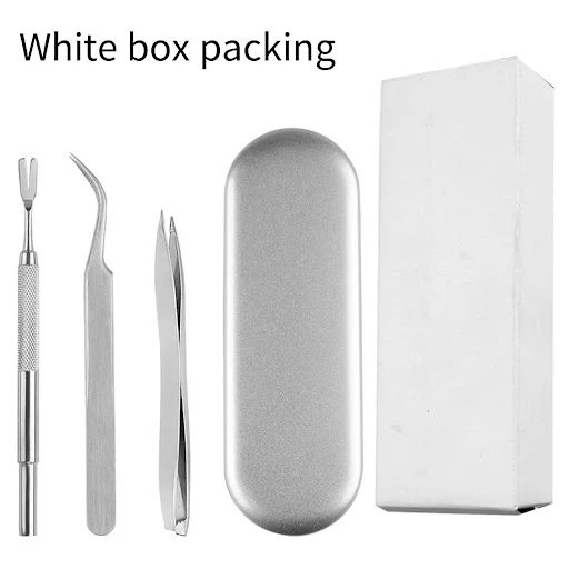 Quality Stainless Steel Pet Flea Remover Tool Scratching Hook Tweezers Clips Set Cat Dog Tick Removal Tool Pet Grooming 