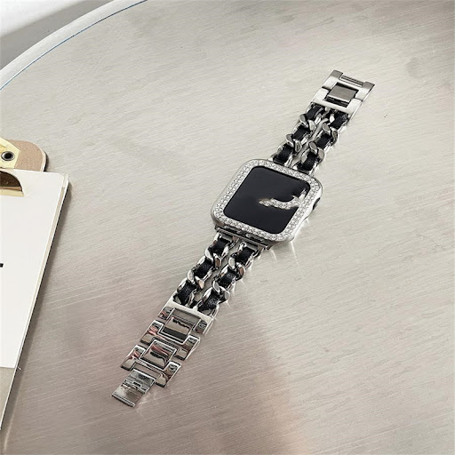 Title 4, Classic leather metal denim watch strap. Elevat...