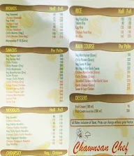 Chawnsan Chef menu 3