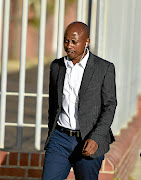 Andile Lungisa arrives in court  yesterday.