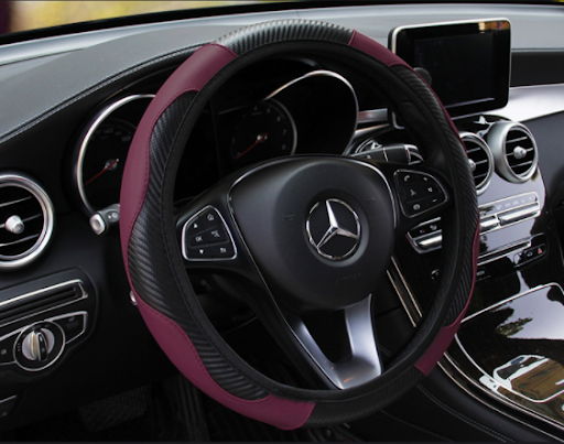 Title 5, Carbon fiber sports steering wheel cover for en...