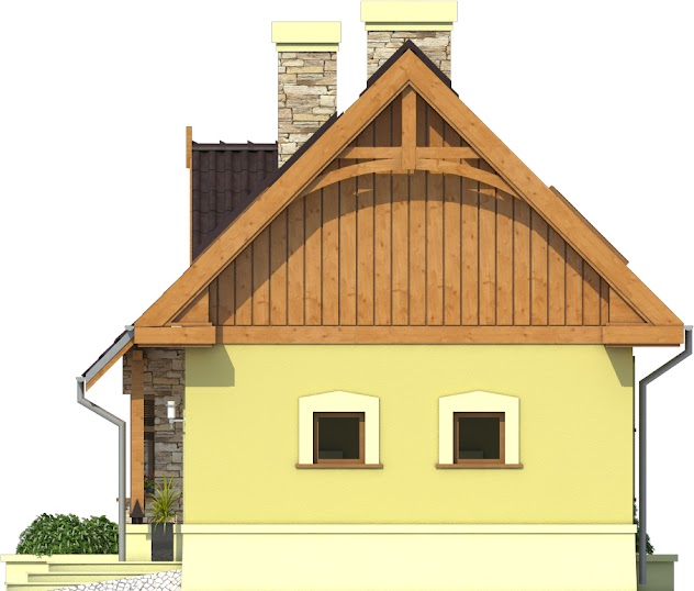 Elewacja nr 4 projektu domu Agatka z garażem 1-st. A