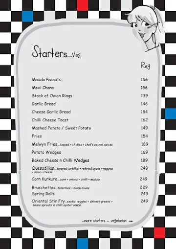 Pop Tate's menu 