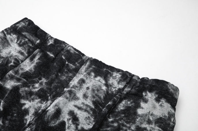 Title 2, Calças casuais masculinas vintage tie dye com g...