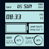 Digital clock & Mobile info icon