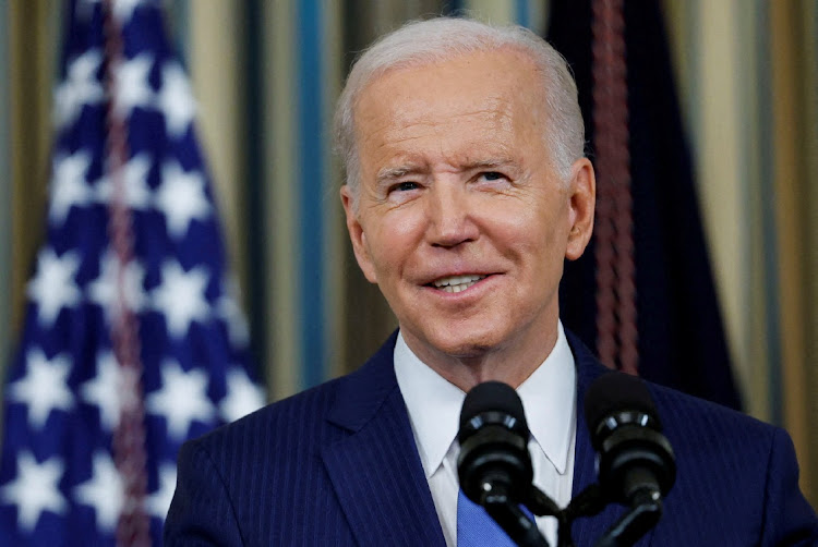 U.S. President Joe Biden discusses the 2022 U.S. midterm election results during a news conference in the State Dining Room at the White House in Washington, U.S., November 9, 2022.