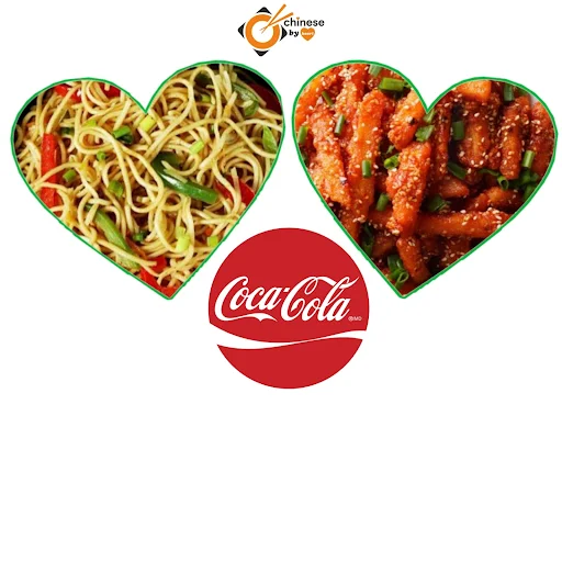 Veg Hakka Noodles + Honey Chilli Potato + Coke