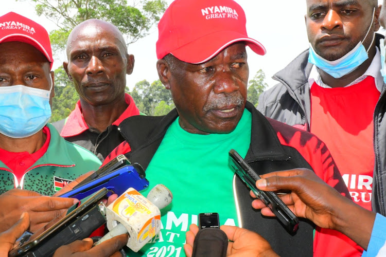 Nyamira Deputy Governor James Gesami who was the chief guest during the event.