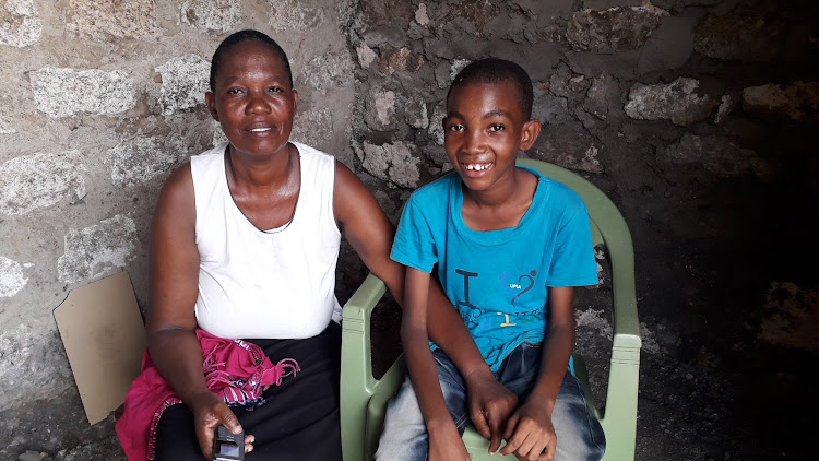 Beatrice Marura and her autistic son Emmanuel Mmasa