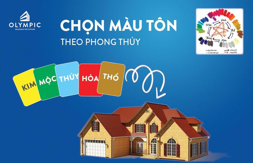 Lựa chọn màu sắc tôn phù hợp với mệnh của gia chủ