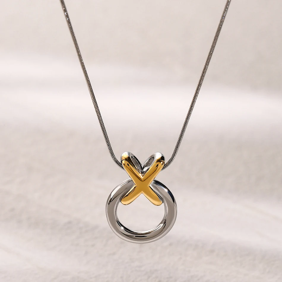 Unieke 18K vergulde roestvrijstalen hanger, stijlvol design, verbetert je look, ideaal voor elke gelegenheid, een prachtig sieraad.
