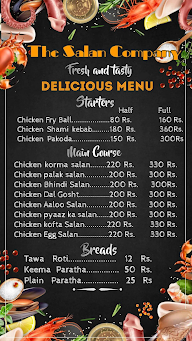 The Salan Company menu 1