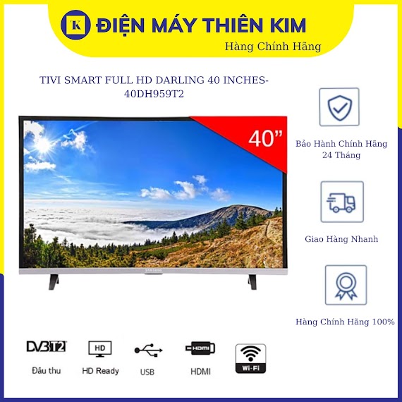 Tivi Smart Full Hd Darling 40 Inches - 40Dh959T2 - Hàng Chính Hãng - Bảo Hành 2 Năm Toàn Quốc