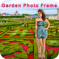 Garden Photo Frame  Cut Paste Photo Editor